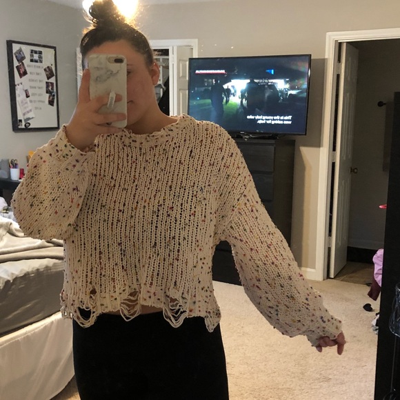 SOLD Distressed Sweater - Picture 3 of 3